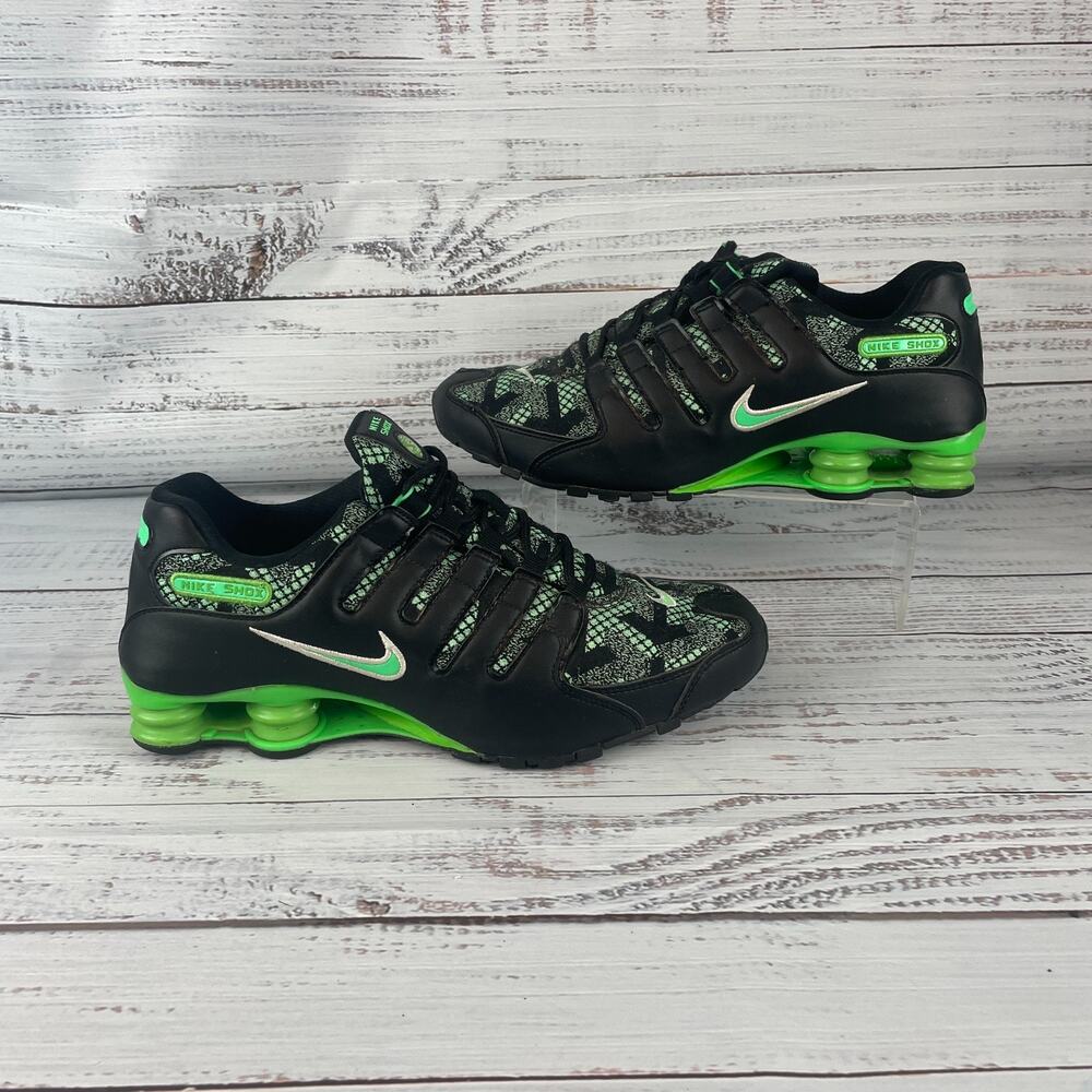 Nike Shox NZ SE JCRD Mens Sz 10.5 Sneakers Black Lime Green